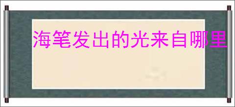 海笔发出的光来自哪里