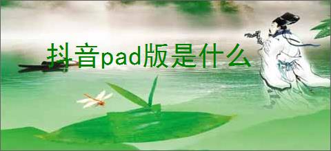 抖音pad版是什么