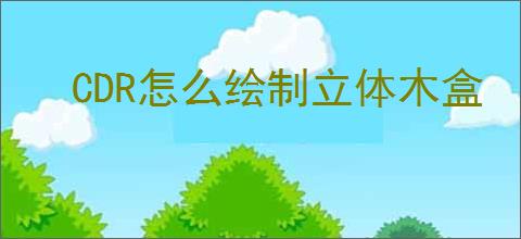 CDR怎么绘制立体木盒